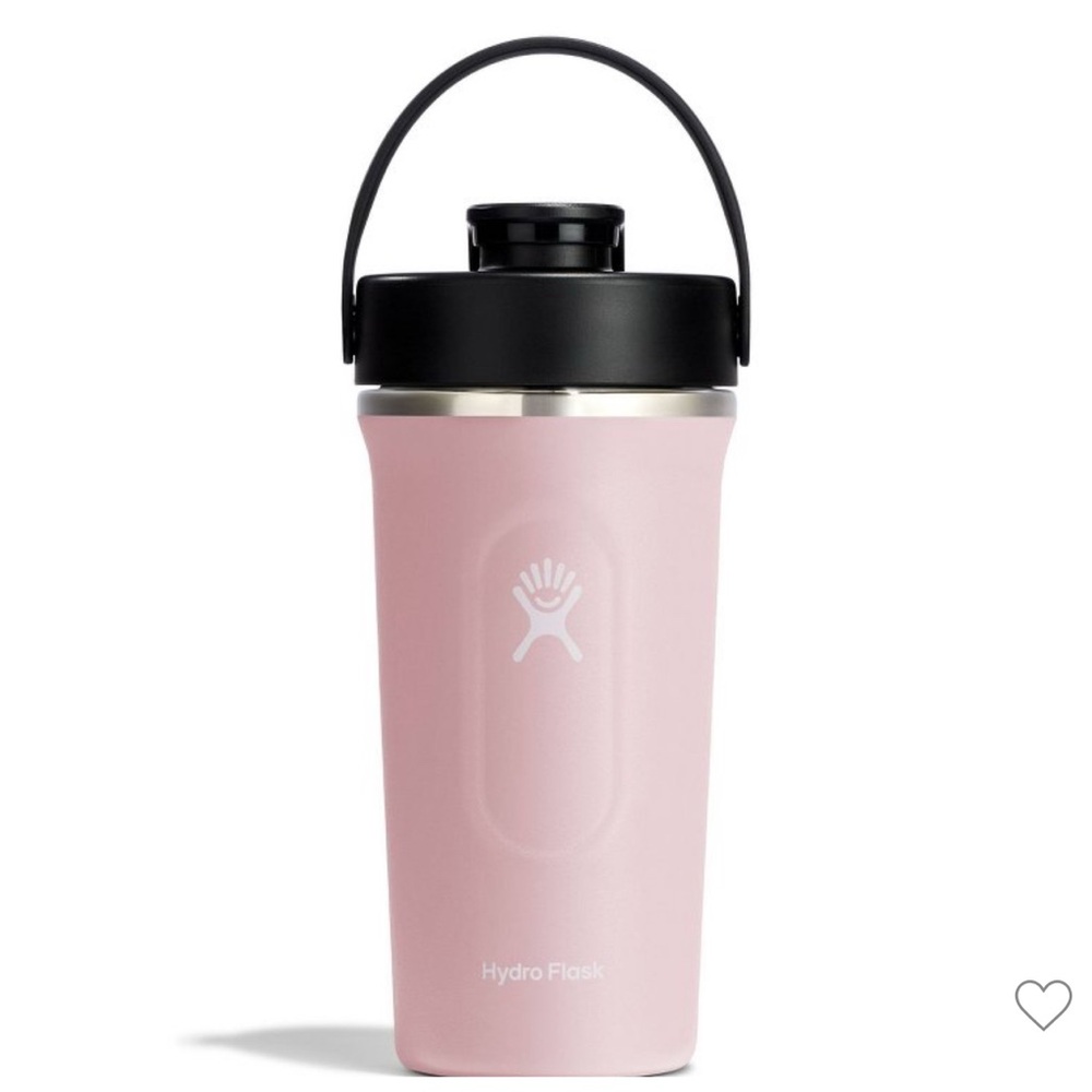 Hydro Flask Blush Tumbler with Black Top 24 oz Insulated Shaker Bottle